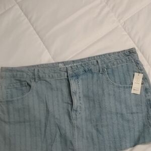 No Boundaries Light Blue Denim Pencil Skirt